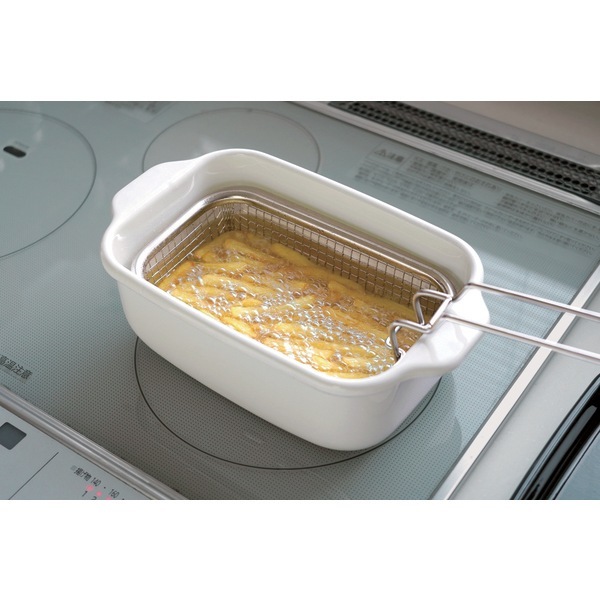 富士ホーロー 角型天ぷら鍋専用 フライヤーバスケット OR-KFB