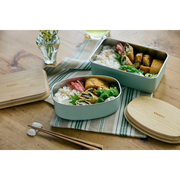 ののじ NONOJI ステンレス ランチボックス（レクタングル） グリーン