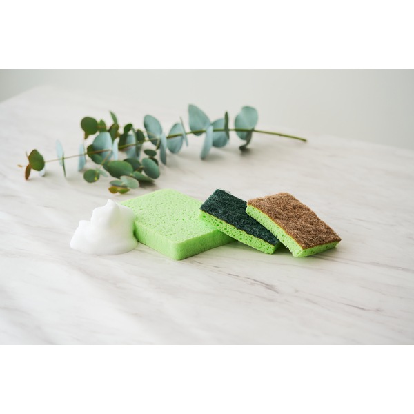 ミスターエコ mr.ECO セルロース&ファイバー（ハードタイプ）キッチンスポンジ(2個セット)  マティーニスパ 7227MRE