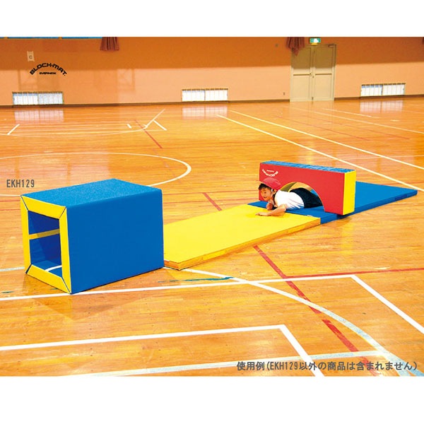 子どもの運動に最適 ソフトなマット エバニュー ブロックマット4色ライン入り EKH129 EVERNEW