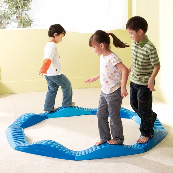 平均台 ウェイブバランス平均台（ブルー） 低床式平均台 スポーツ バランス遊具