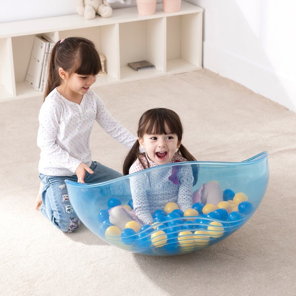 ボールでゆらゆら バランス感覚遊具 ロッキングボール・クリアー