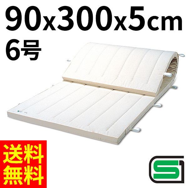 体操マット 学校 マット運動 体育用マット 0222T 6号 90×300×厚5 日本製 SGマーク付