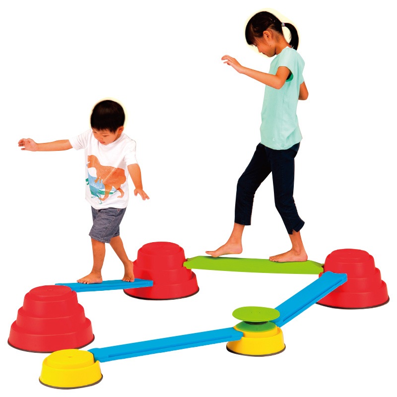 バランス遊具 組み合わせて平均台運動ができる エバニュー ビルドインバランス EVセット EGN004 EVERNEW
