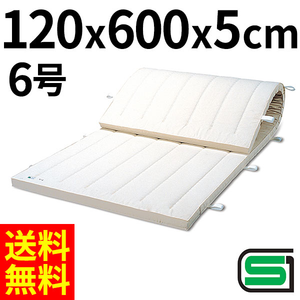 体操マット 学校 マット運動 体育用マット 0227T 6号 120×600×厚5 日本製 SGマーク付