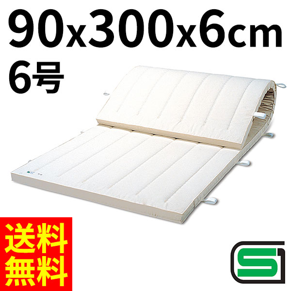 体操マット 学校 マット運動 体育用マット 0242T 6号 90×300×厚6 日本製 SGマーク付