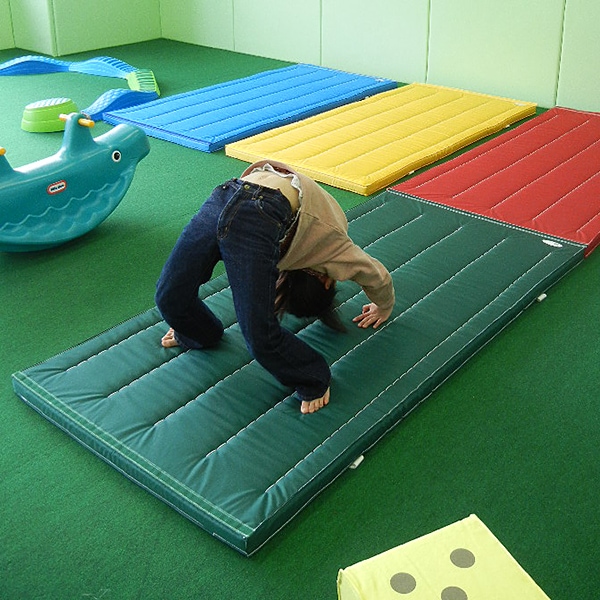 三和体育 室内外兼用防水カラーマット (グリーン) 90×240×5 学校