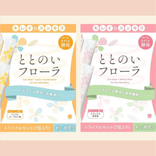ととのいフローラ 生きてる酵母と乳酸菌 14包トライアルセット（シトラスヨーグルト味・ナチュラル抹茶味）