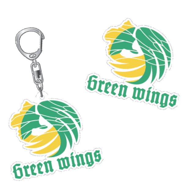 群馬グリーンウイングス公式 ロゴキーホルダー＆ステッカーセット