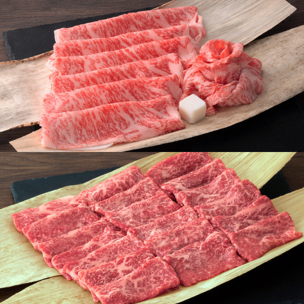 赤城和牛 赤身霜降り 食べ比べすき焼き（特製割り下付き）サーロイン400g、モモ400g