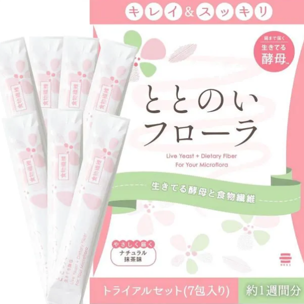 ととのいフローラ 生きてる酵母と乳酸菌 14包トライアルセット（シトラスヨーグルト味・ナチュラル抹茶味）