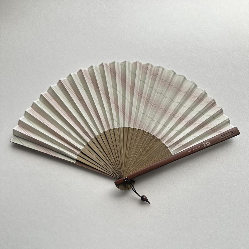 木玉付き扇子セット（白桃）