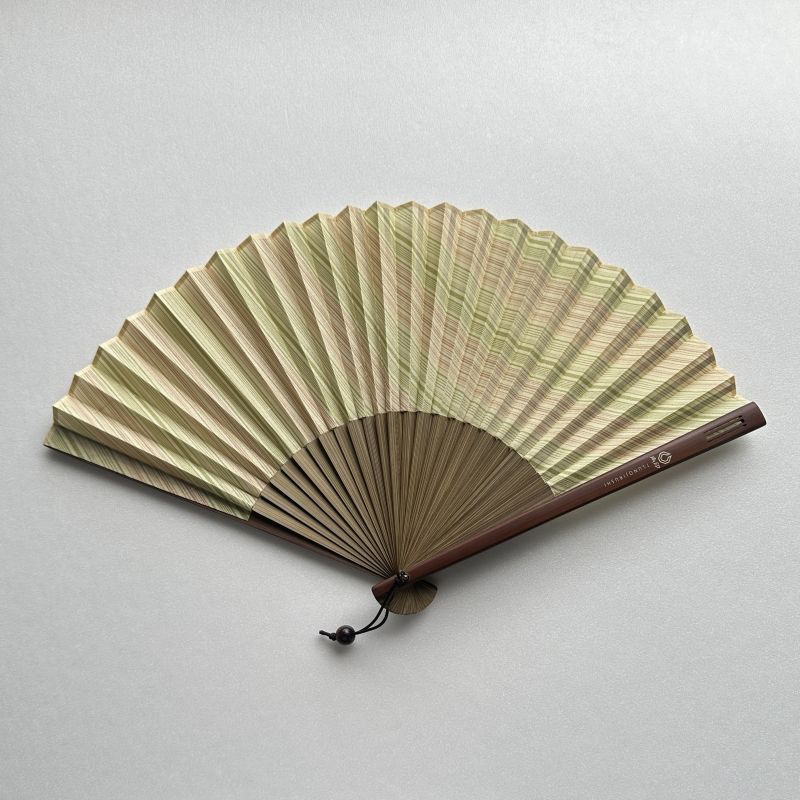 木玉付き扇子セット（黄緑）