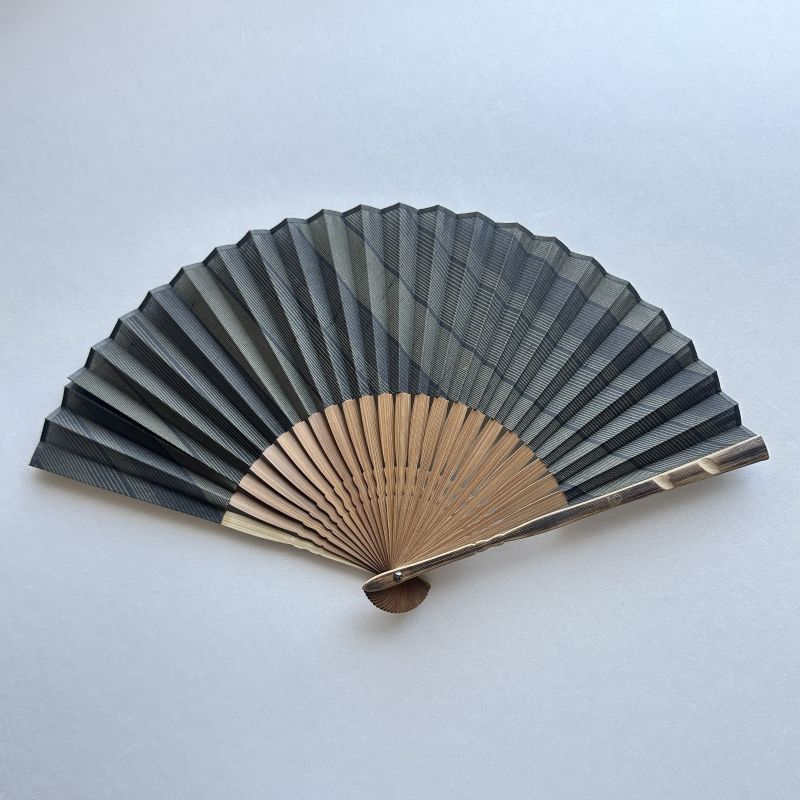 焼縁扇子セット（ネズ茶）