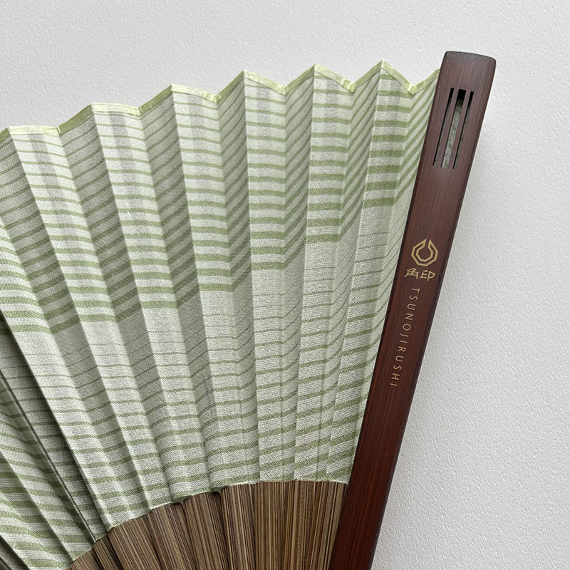 木玉付き扇子セット（緑）