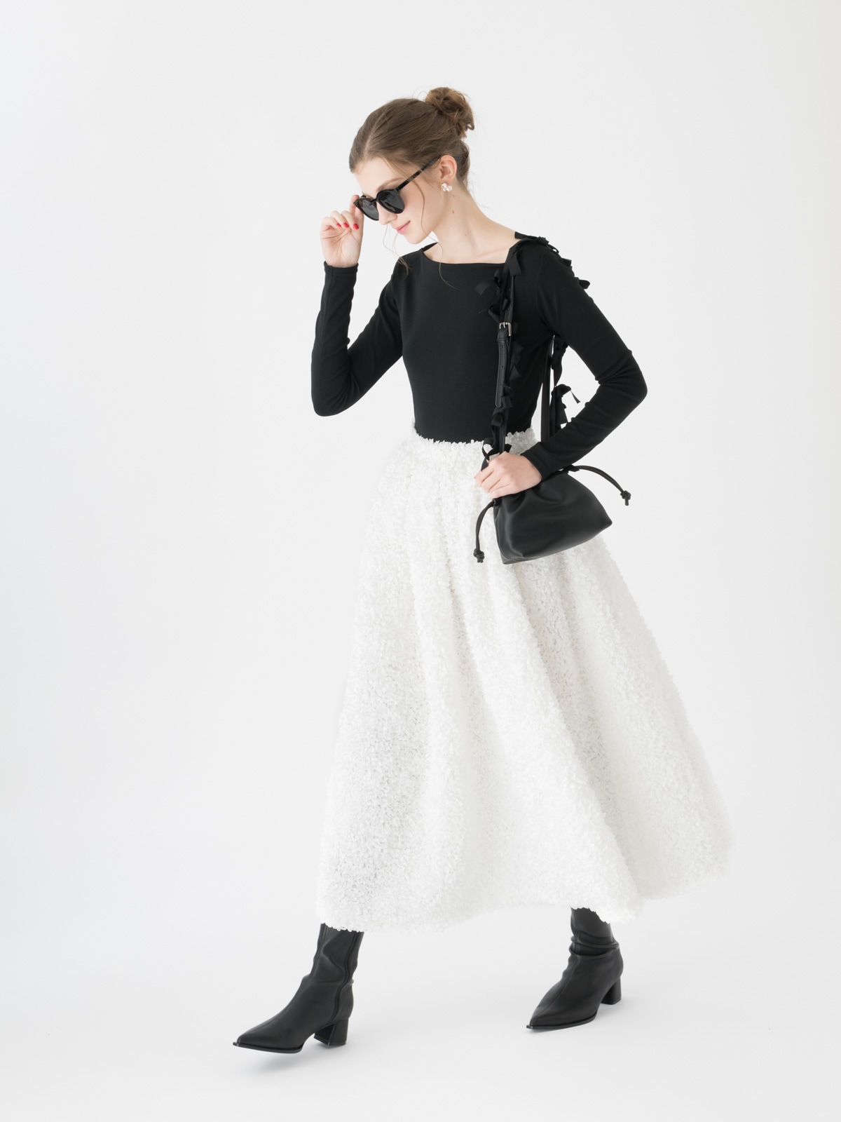 tsuru by marikooikawa♡新作新品　ツイードジレ　Rania tsuru by marikooikawa♡新作新品ツイードジレRania