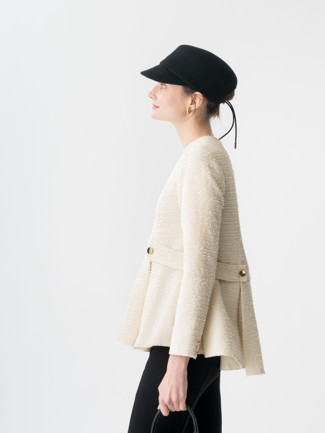 美品 TSURU by MARIKO OIKAWAペプラムジャケットオフホワイト TOPS｜TSURU By MARIKO OIKAWA