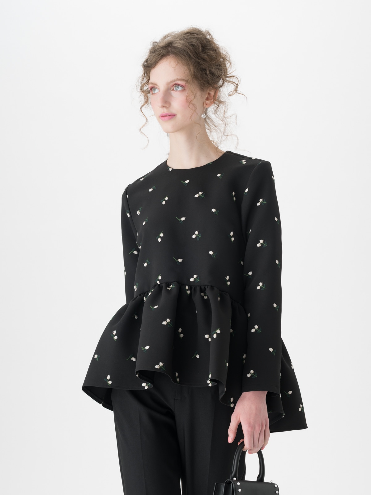 TSURU By MARIKO OIKAWA フリル付きブラックジャケット Gala | ALL | TSURU By MARIKO OIKAWA