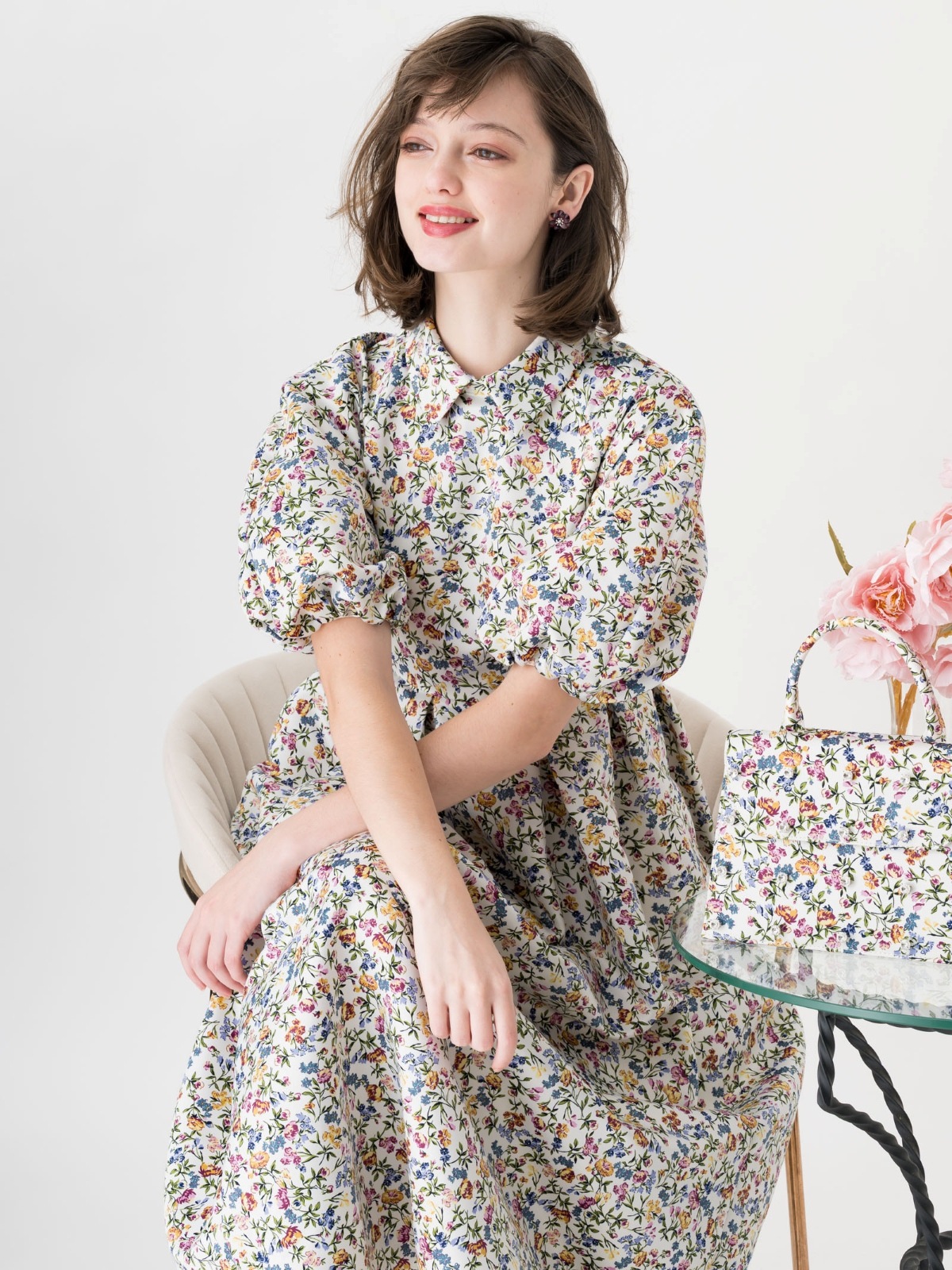 ♡訳ありTSURU BY MARIKO OIKAWA お花刺繍ワンピース♡ Floraison.F | COLLECTION,＜PRE ORDER＞2027 SPRING COLLECTION