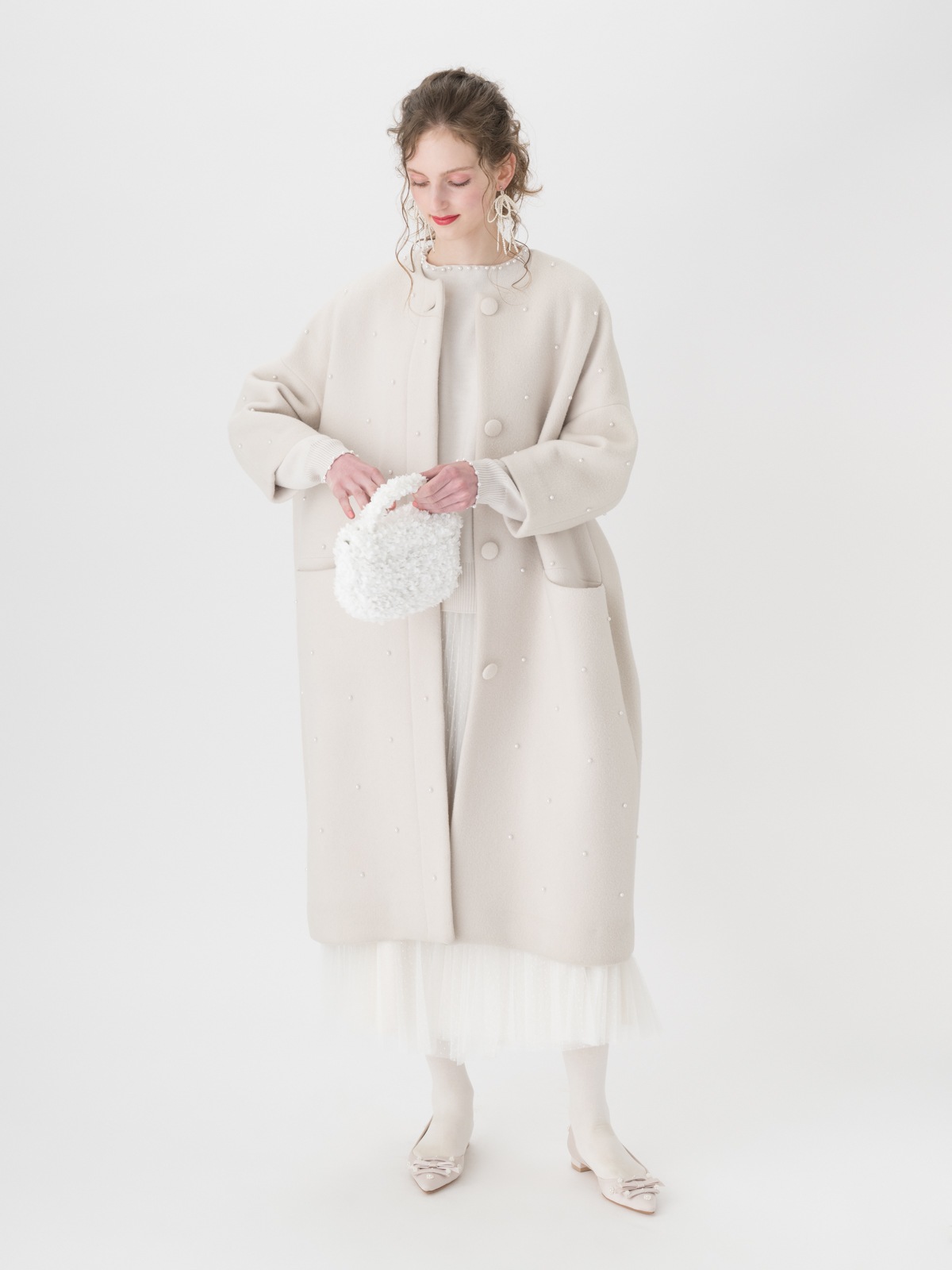 tsuru by mariko oikawa パールコート　soiree Soiree（pearl） | COLLECTION,2025 WINTER COLLECTION | TSURU