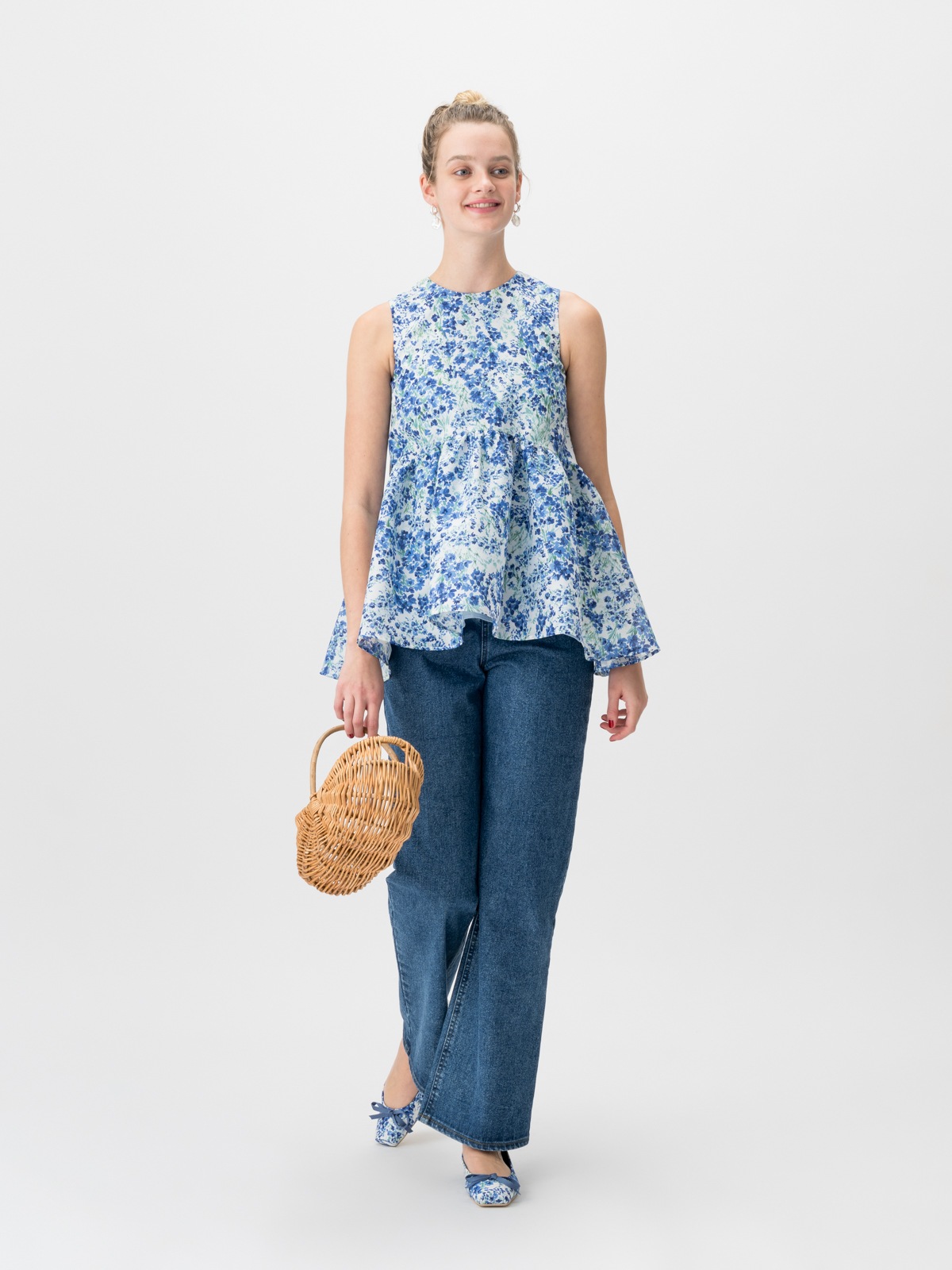 【美品】TSURU By MARIKO OIK フラワープリント 半袖トップス Nople＜ONLINE限定＞ | COLLECTION,2026 SPRING COLLECTION | TSURU By