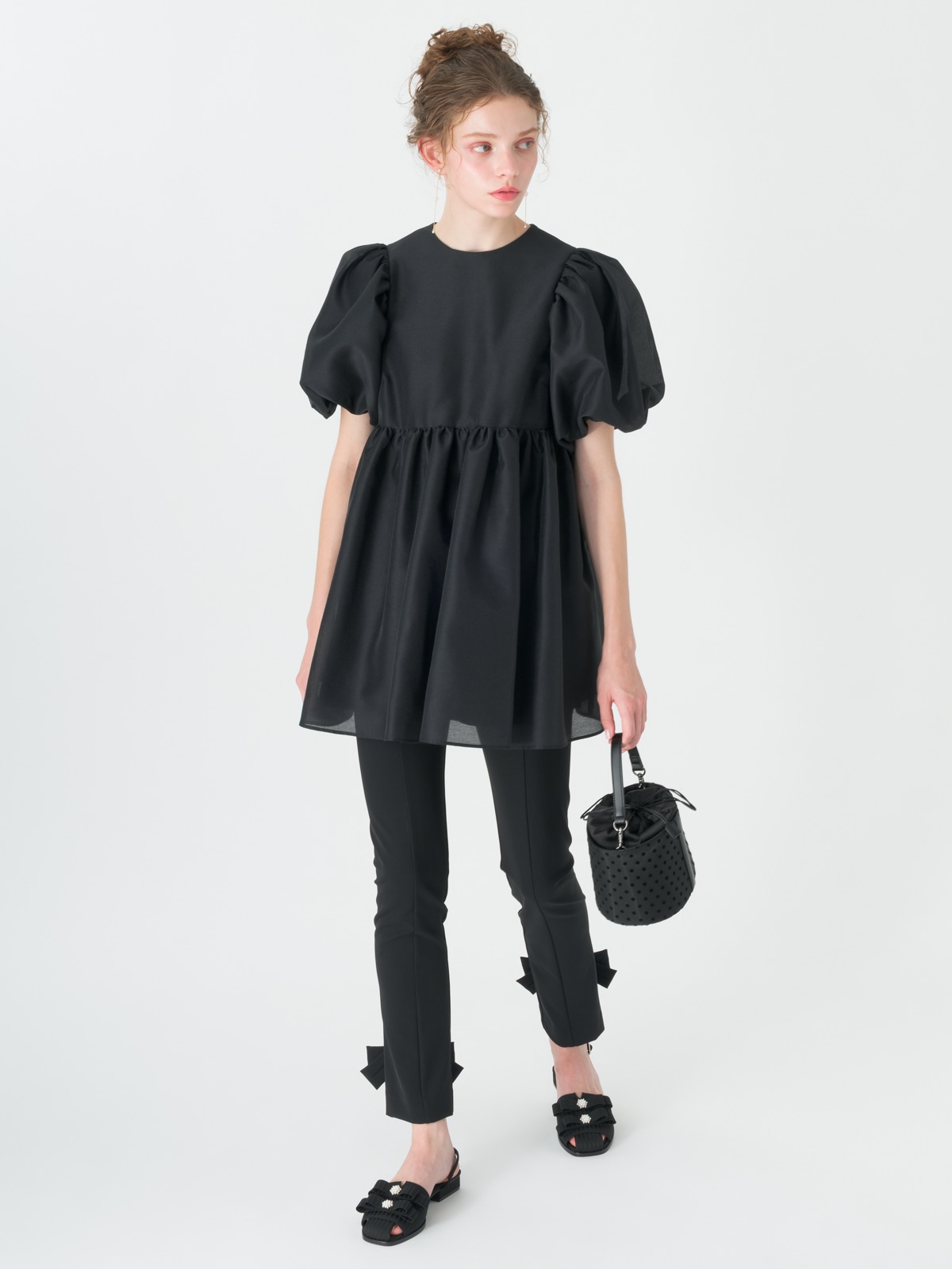 TSURU by MARIKO OIKAWA ブラックチュニック Lapin | COLLECTION,＜PRE ORDER＞2026 SPRING COLLECTION