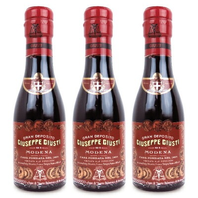 GIUSTI ジュスティ バルサミコ酢 3金メダル 12年熟成 100ml × 3