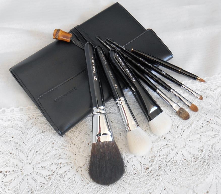 最も 熊野化粧筆☆竹田ブラシ7本セット メイク道具/化粧小物