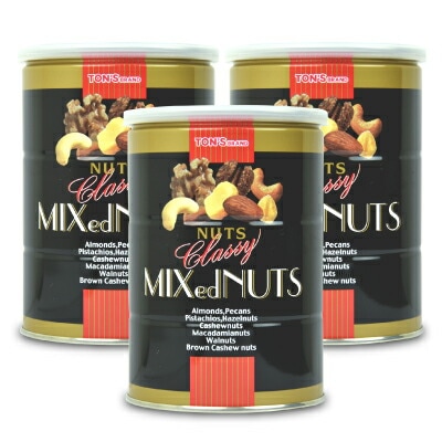 東洋ナッツ食品 トンTON'S クラッシー ミックスナッツ 缶 360g