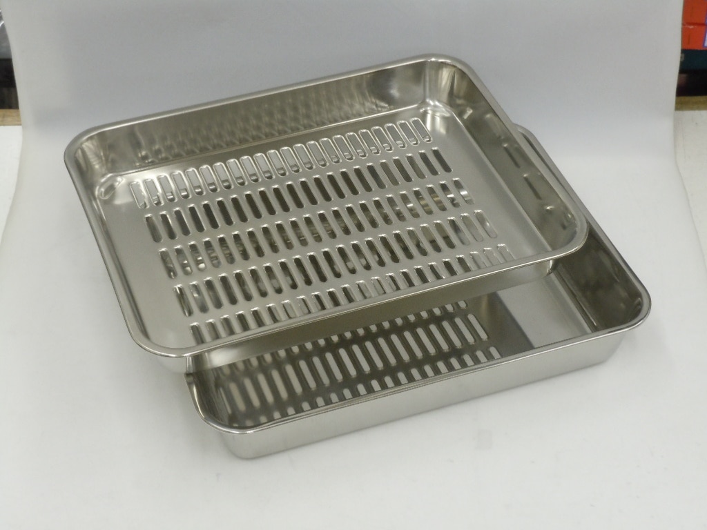 ＳＵＳ３０４ステンレス製　角バット　水切りバットセット　１０枚取り