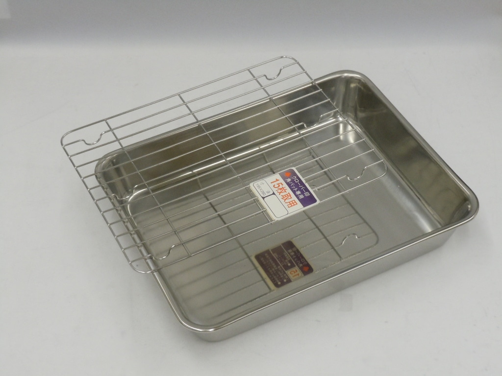 ＳＵＳ３０４ステンレス製　角バット　アミセット　１５枚取り