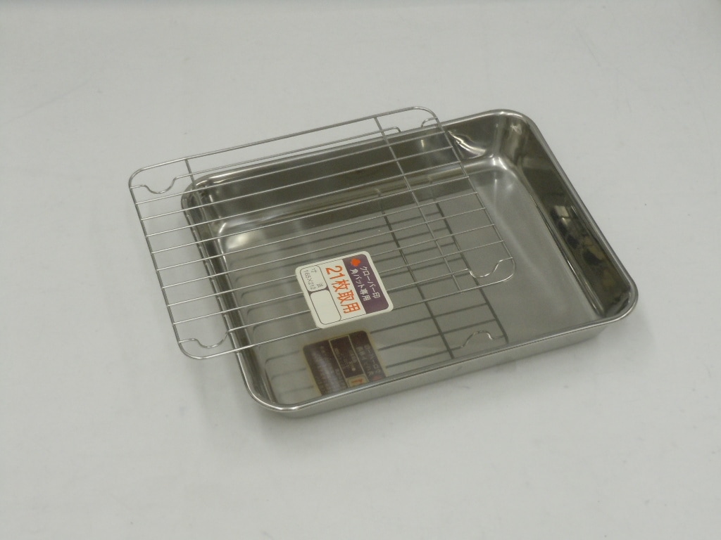 ＳＵＳ３０４ステンレス製　角バット　アミセット　２１枚取り