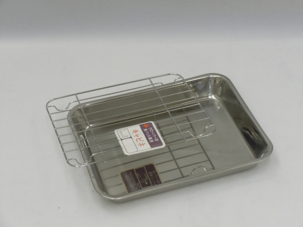 ＳＵＳ３０４ステンレス製　角バット　アミセット　キャビネ版