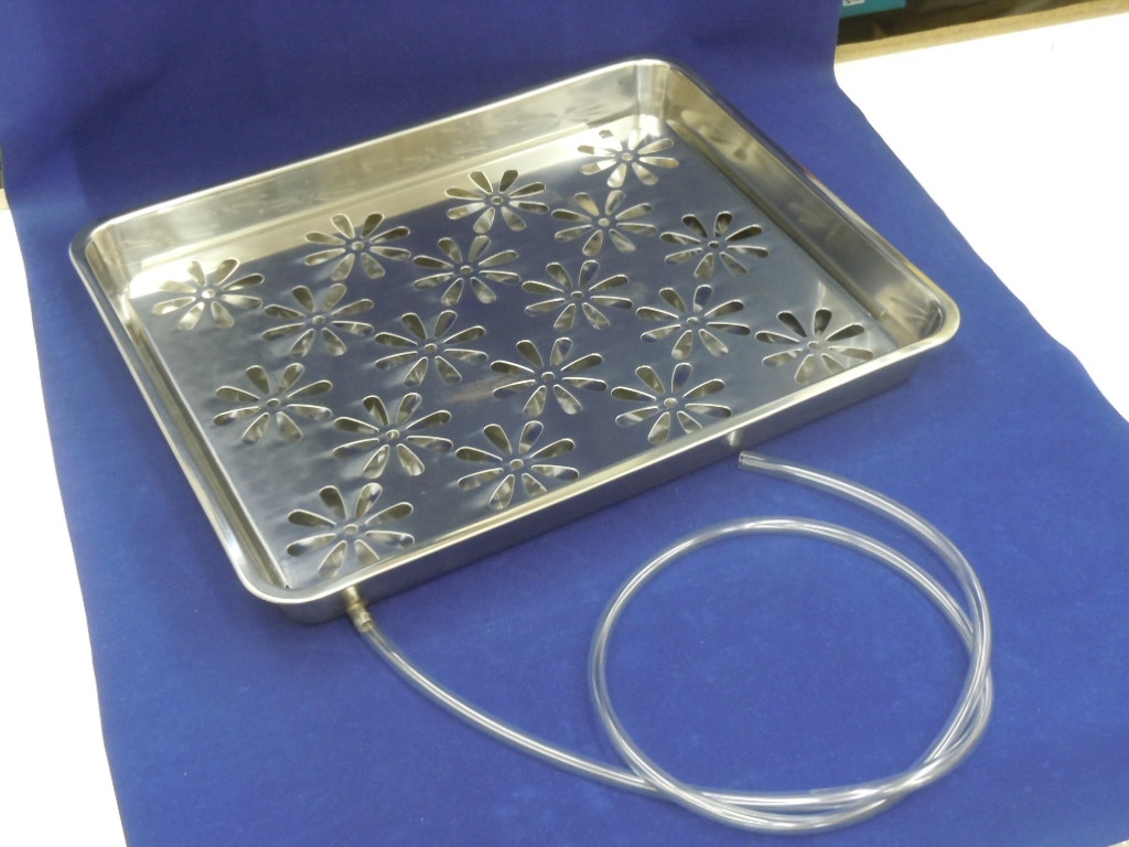 ウォーターコランダー（水切り盆）大　パイプホース付