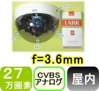 ��SA-48146�����ȥ���顦�ƻ륫��� 27�����ǥ��顼 �ɡ��५��� f=3.6mm �������0.5LUX ��ʿ�����50�� ���顼�����4����ܥ�����