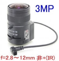 ��SA-50574�� ���ȥ���顦�ƻ륫���  DC�����ȥ����ꥹ �Х�ե���������(CS�ޥ����) f=2.8��12mm L��28.5��mm 3�ᥬ�ԥ����륫����б�(�����+IR)