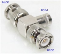 【SA-50653】 防犯カメラ・監視カメラ用 BNC分配コネクタ BNCP/BNCJ/BNCP　オス-オス-メス|分配コネクター|コネクター類