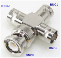 【SA-50655】 防犯カメラ・監視カメラ用 BNC分配コネクタ BNCP/BNCJ/BNCJ/BNCJ　オス-メス-メス-メス|分配コネクター|コネクター類