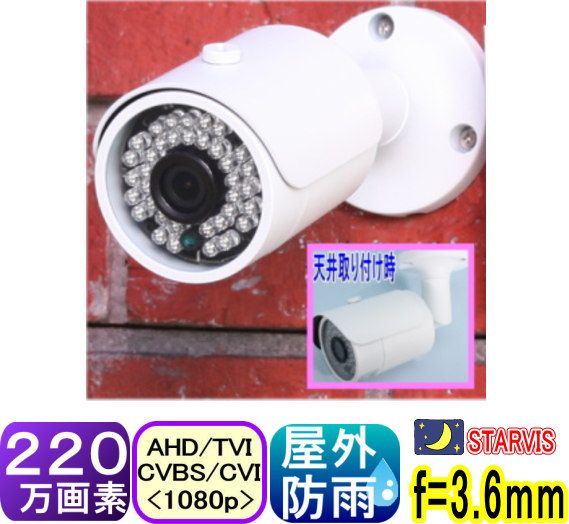 220 AHD&TVI&CVI(1080p) & ʥ(CVBS)ؽ(4in1) f=3.6mm