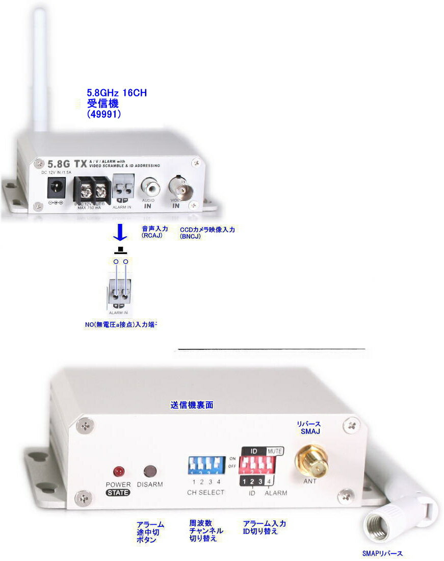 ��SA-49991�� ���ȥ���顦�ƻ륫����� 5.8GHz�������Τ� 16CH��(����/����/���顼������) AC�����ץ�����