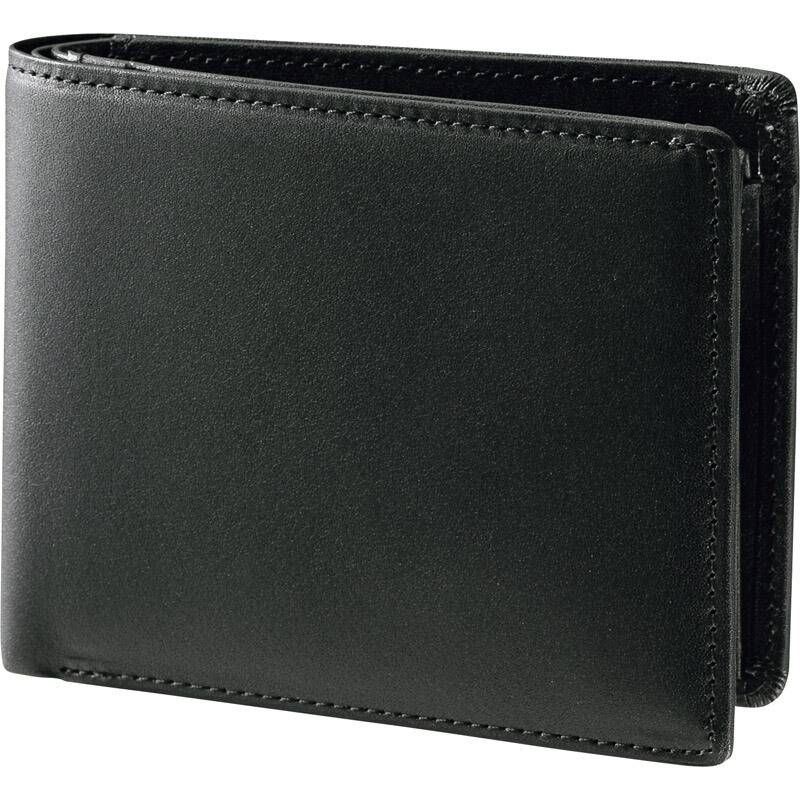 MADE IN JAPAN 片マチ付札入 ブラック 4OO3355BK1