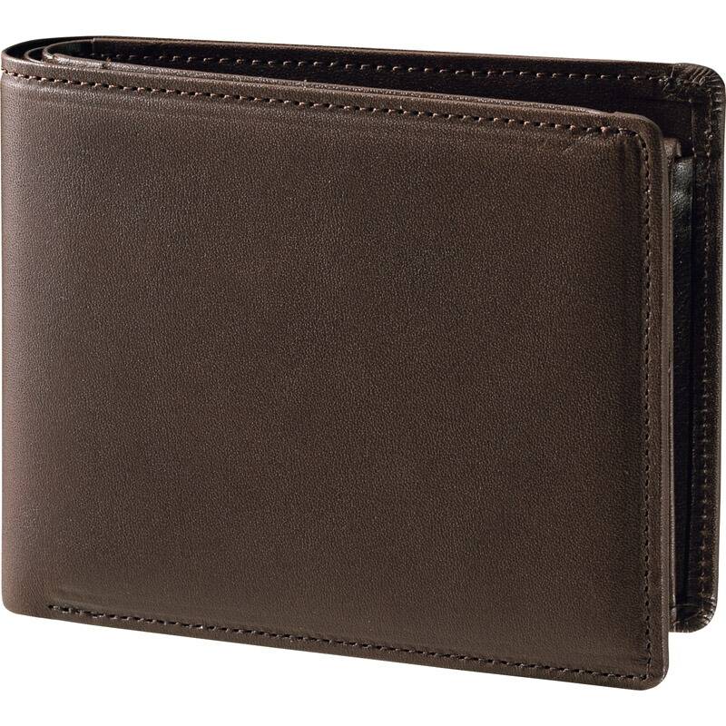 MADE IN JAPAN 片マチ付札入 ブラウン 4OO3355BN1