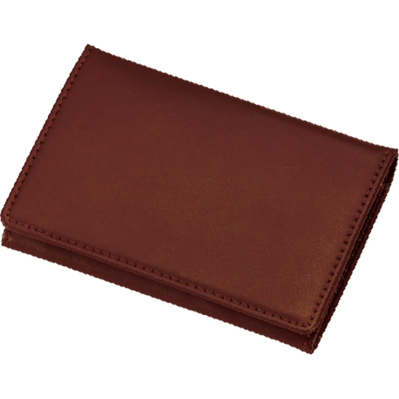 グロワール メモホルダー付名刺入れ 皮製 ブラウン GLN1055C