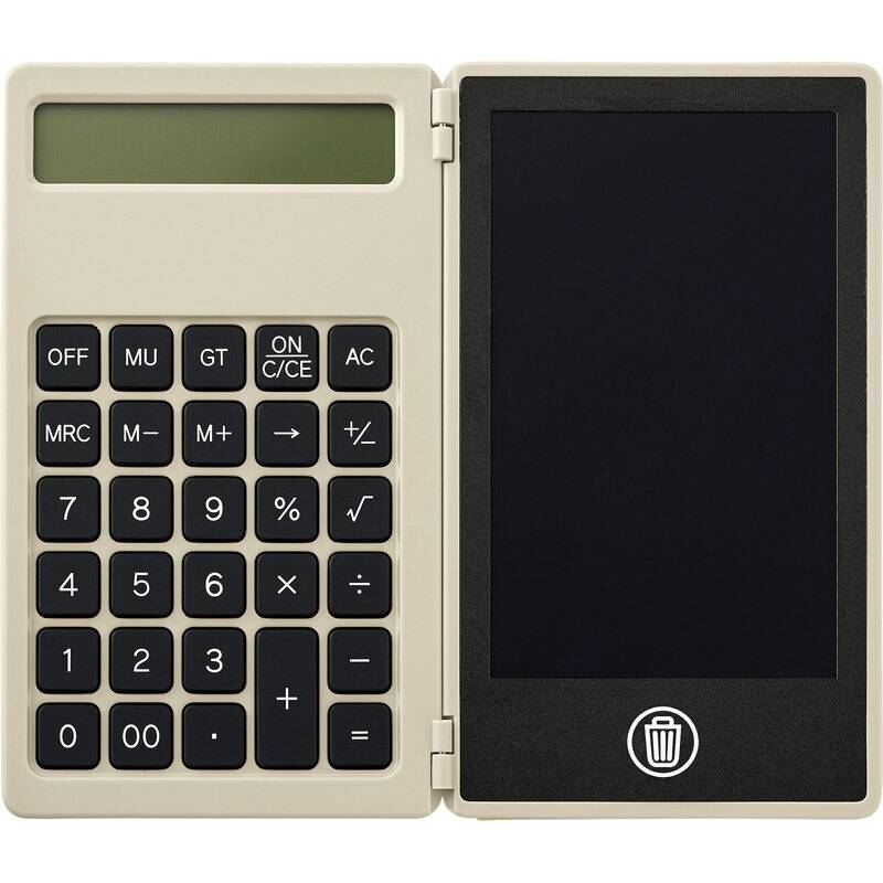 電卓付き電子メモ（4．4インチ） グレージュ 0057-3