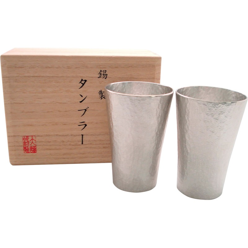 本錫タンブラー 六花（りっか）小ペア trk-1P