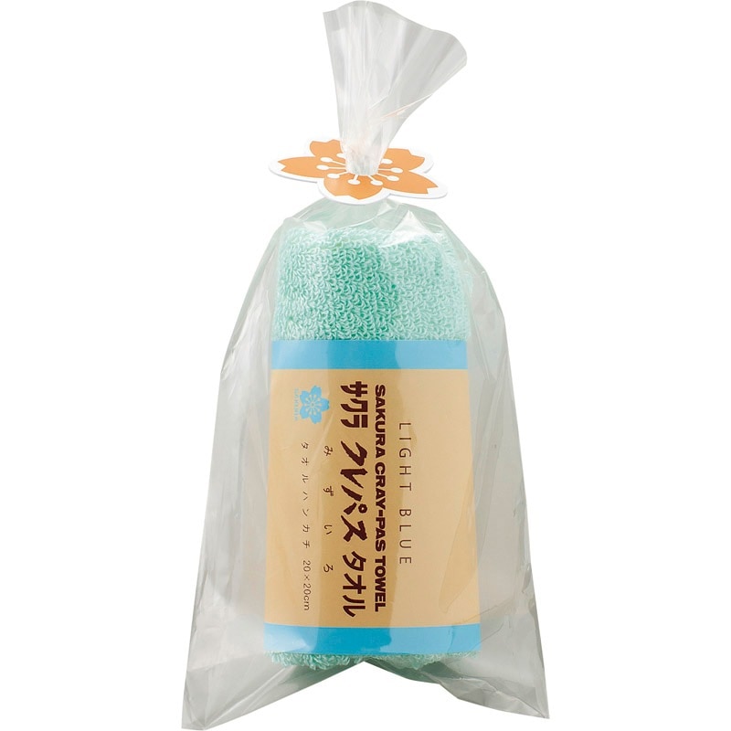 【在庫あり】クレパスタオル タオルハンカチ1P ブルー CR23050BL