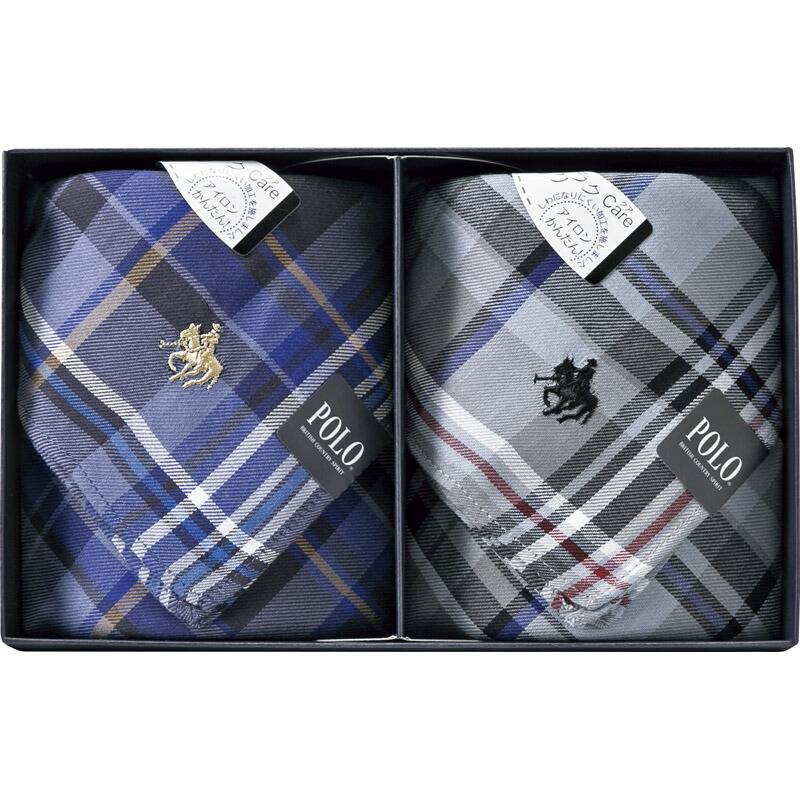 ポロ 先染めハンカチ2枚組 PLM-5051