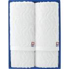 今治 白小波ジャガードフェイスタオル2P IMS7212|仏事・返礼|ギフト用品