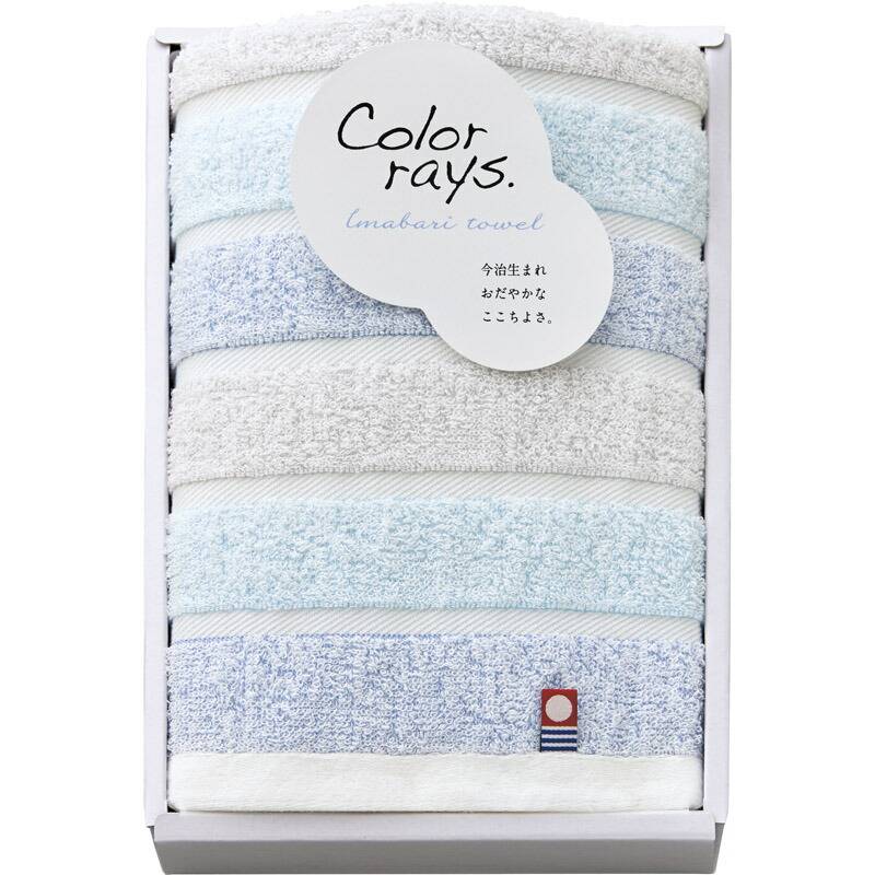 今治 カラーレイズ フェイスタオル1P ブルー C-20102
