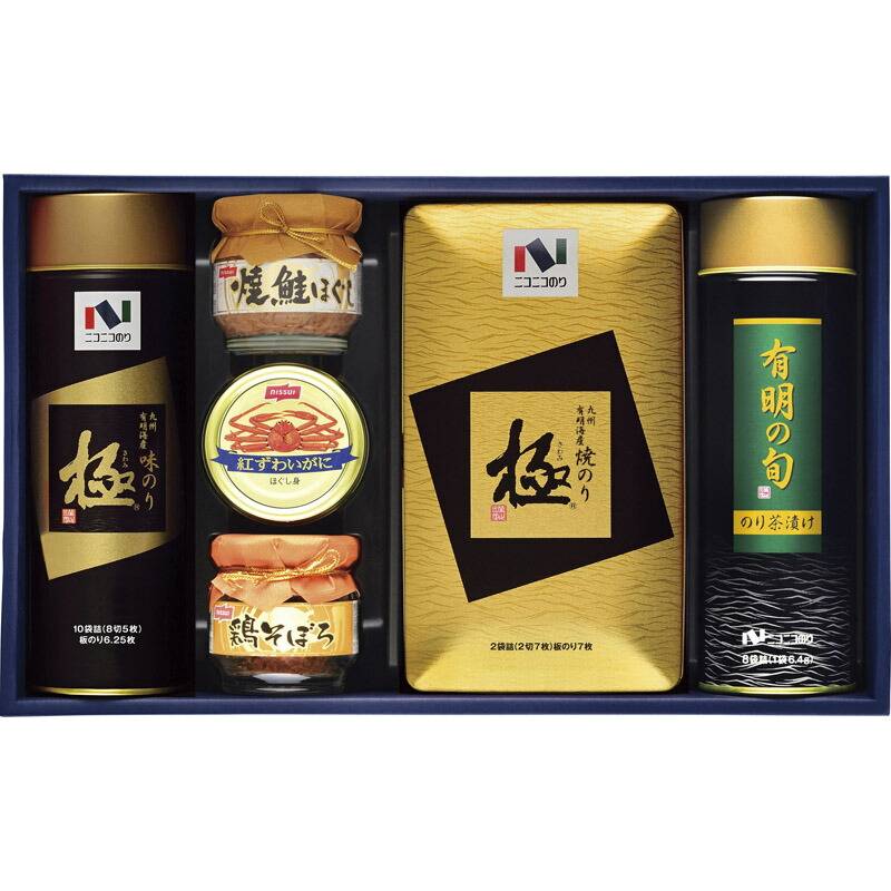 ニコニコのり 海苔・茶漬け・カニ缶・瓶詰め詰合せ MB-50R